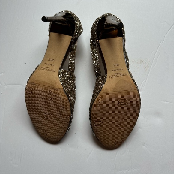 Jimmy Choo Emily 100 rose gold sandals. Pretine shape. Vibram soles. 36 1/2 - Picture 6 of 8